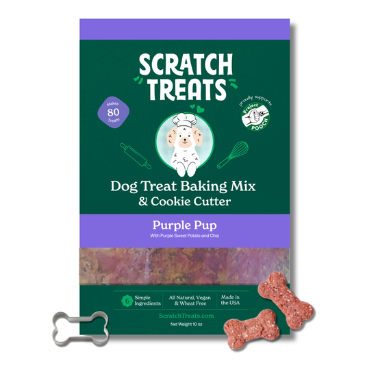 Purple Pup Dog Treat Baking Kit & Cookie Cutter